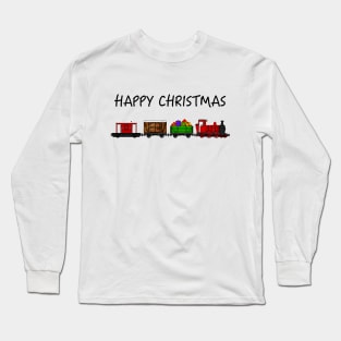 Christmas 2020 Steam Train Locomotive and Festive Wagons Long Sleeve T-Shirt